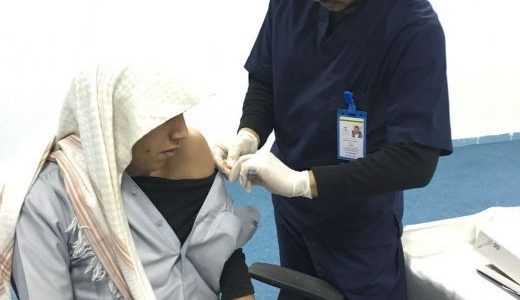 دشن مركز الرعايه الصحية الأوليه بالنبهانيه الحمله الوطنيه للتطعيم