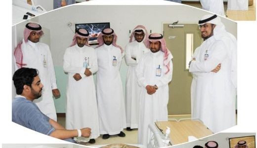 مدير مستشفى الملك سعود يطمئن على صحة الزميل الحجي