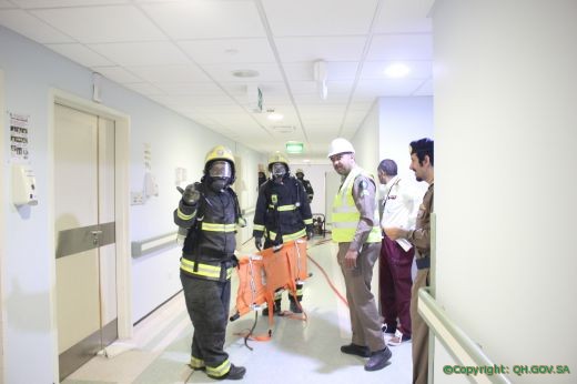 مستشفى المذنب العام ينفذ تجربة فرضية حريق بأقسام المستشفى ..